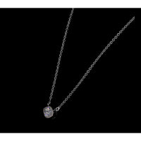 14K White Gold North-South Bezel Set Marquise Cut Lab Diamond Solitaire Pendant - 0.97 Carats Total Diamond Weight - Covaloro Fine Jewelry
