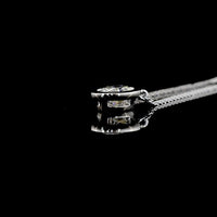 14K White Gold North-South Bezel Set Oval Lab Diamond Solitaire Pendant - 1.00 Carat Total Weight, D IF Clarity with IGI Certification - Covaloro Fine Jewelry