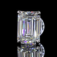 14K White Gold North-South Emerald Cut Lab Diamond Stud Earrings - 2.02 Carats Total Weight (E-F Color, VVS1 Clarity) - Covaloro Fine Jewelry