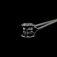 14K White Gold North-South Heart Shaped Solitaire Pendant with Bezel Set Lab Diamond - 2.04 Carat Total Weight, E-F Color VS1 Clarity - Covaloro Fine Jewelry