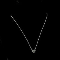 14K White Gold North-South Heart Shaped Solitaire Pendant with Bezel Set Lab Diamond - 2.04 Carat Total Weight, E-F Color VS1 Clarity - Covaloro Fine Jewelry