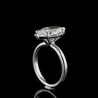 14K White Gold North-South Marquise Cut Lab Diamond Solitaire Ring - 4.17 Carat E VVS2 IGI Certified - Covaloro Fine Jewelry