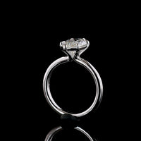 14K White Gold North-South Marquise Solitaire Ring with 2.60 Carat Lab Grown D VVS2 Diamond - IGI Certified - Covaloro Fine Jewelry