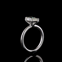 14K White Gold North-South Marquise Solitaire Ring with 2.60 Carat Lab Grown D VVS2 Diamond - IGI Certified - Covaloro Fine Jewelry