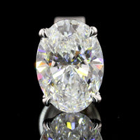 14K White Gold North-South Oval Lab Diamond Stud Earrings - 3.02 Carat Total Weight (E-F Color, VVS2 Clarity) with Prong Settings - Covaloro Fine Jewelry