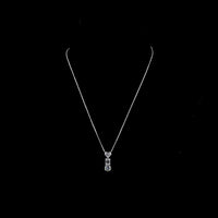 14K White Gold North-South Pendant with Heart, Emerald Cut, and Brilliant Cut Lab Diamonds - 3.08 Carats Total Weight - Covaloro Fine Jewelry
