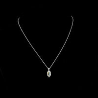 14K White Gold North-South Step Marquise Lab Diamond Pendant with Brilliant Cut Accents - 2.20 Carats Total Diamond Weight - Covaloro Fine Jewelry