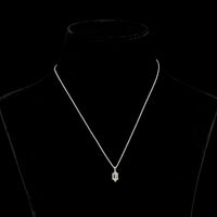 14K White Gold North-South Step Marquise Solitaire Pendant with 1.06 Carat Lab Diamond - G Color VVS2 Clarity - Covaloro Fine Jewelry