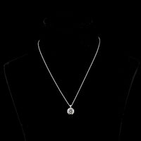 14K White Gold Octagon Hearts & Arrows Lab Diamond Pendant with Bezel Setting and Brilliant Accent Stones - 2.57 Carat Total Weight - Covaloro Fine Jewelry