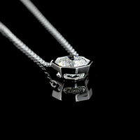 14K White Gold Octagon Nova Lab Diamond Solitaire Pendant - 1.10 Carat Total Weight, Bezel Set, VVS2 Clarity - Covaloro Fine Jewelry
