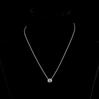 14K White Gold Octagon Solitaire Pendant with Bezel Set Lab Diamond - 1.5 Carat Total Weight, G VVS2 - Covaloro Fine Jewelry