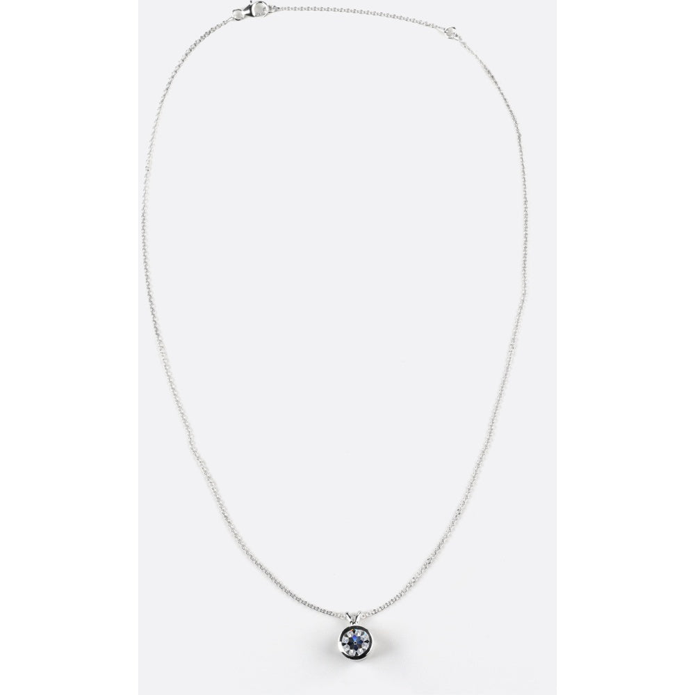 14K White Gold Old European Cut Lab Diamond Solitaire Pendant - 1.02 Carat E VS2 Bezel Set - Covaloro Fine Jewelry