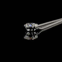 14K White Gold Old European Cut Lab Diamond Solitaire Pendant - 2.19 Carat Total Weight, E-F Color, VS1 Clarity with GIA Certification - Covaloro Fine Jewelry
