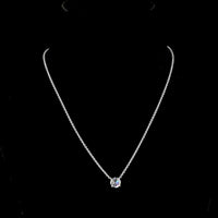 14K White Gold Old European Cut Lab Diamond Solitaire Pendant - 2.19 Carat Total Weight, E-F Color, VS1 Clarity with GIA Certification - Covaloro Fine Jewelry