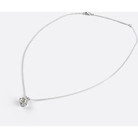 14K White Gold Old European Cut Lab Diamond Solitaire Pendant - 2.56 Carat, D VS1 Quality - Covaloro Fine Jewelry