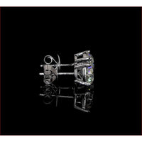 14K White Gold Old European Cut Lab Diamond Stud Earrings - 2.02 Carat Total Weight, D VS1 Quality - Covaloro Fine Jewelry