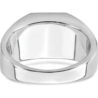 14K White Gold Onyx and Diamond Eagle Men's Ring - 0.05 Carat Diamond Weight by 0