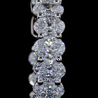 14K White Gold Oval Cut Lab Diamond Huggie Earrings - 1.90 Carats Total Diamond Weight, E-F Color, VS1 Clarity, Four-Prong Setting - Covaloro Fine Jewelry