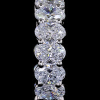 14K White Gold Oval Cut Lab Diamond Huggie Earrings - 2.09 Carat Total Weight E-F VS - Covaloro Fine Jewelry