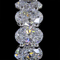14K White Gold Oval Cut Lab Diamond Huggie Earrings - 3.09 Carats Total Diamond Weight (E-F VS1) - Covaloro Fine Jewelry