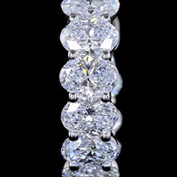 14K White Gold Oval-Cut Lab Diamond Huggie Earrings - Prong Set with 20 Stones, E-F VS Quality - 1.97 Total Carat Weight - Covaloro Fine Jewelry