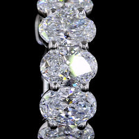 14K White Gold Oval Cut Lab Diamond Huggie Earrings with Secure Hinged Backs - 2.05 Carats Total Diamond Weight, E-F VS Clarity - Covaloro Fine Jewelry