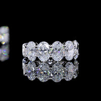 14K White Gold Oval Cut Lab Diamond Huggie Earrings with Secure Hinged Backs - 2.05 Carats Total Diamond Weight, E-F VS Clarity - Covaloro Fine Jewelry