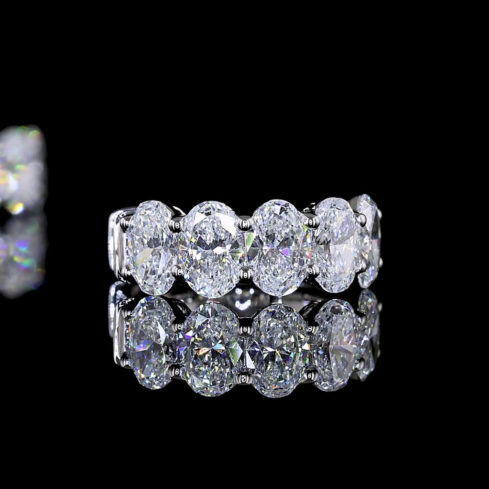 14K White Gold Oval Cut Lab Diamond Huggie Earrings with Secure Hinged Backs - 2.05 Carats Total Diamond Weight, E-F VS Clarity - Covaloro Fine Jewelry