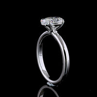 14K White Gold Oval Cut Lab Diamond Solitaire Ring - 1.55 Carat D VVS1 IGI Certified - Covaloro Fine Jewelry