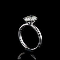14K White Gold Oval Cut Lab Diamond Solitaire Ring - 2.06 Carat E-F VVS2 with IGI Certification - Covaloro Fine Jewelry