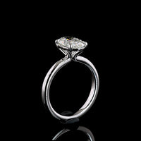 14K White Gold Oval Cut Lab Diamond Solitaire Ring - 2.06 Carat E-F VVS2 with IGI Certification - Covaloro Fine Jewelry