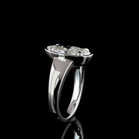 14K White Gold Oval Cut Lab Diamond Solitaire Ring with Bezel-Prong Setting - 2.12 Carat E VVS2 IGI Certified - Covaloro Fine Jewelry