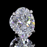 14K White Gold Oval Cut Lab Diamond Stud Earrings - 1.45 Carat Total Weight (0.73 Carat Each) with E-F Color VS Clarity - Covaloro Fine Jewelry