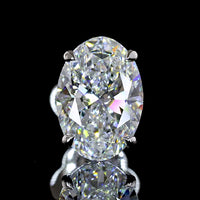 14K White Gold Oval Cut Lab Diamond Stud Earrings - 3.02 Carat Total Weight with E-F VS1 Diamonds and North-South Prong Setting - Covaloro Fine Jewelry