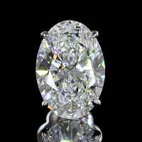 14K White Gold Oval Cut Lab Diamond Stud Earrings - 4.12 Carats Total Diamond Weight, E-F Color VS1 Clarity with North-South Prong Setting - Covaloro Fine Jewelry