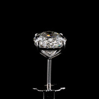 14K White Gold Oval Cut Lab Diamond Stud Earrings - 4.12 Carats Total Diamond Weight, E-F Color VS1 Clarity with North-South Prong Setting - Covaloro Fine Jewelry