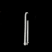 14K White Gold Oval Cut Lab Diamond Tennis Bracelet - 8.68 Carats Total Diamond Weight, 56 Stones E-F Color VS1 Clarity, Prong Set North-South Orientation - Covaloro Fine Jewelry