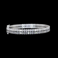 14K White Gold Oval Cut Tennis Bracelet with 72 Lab Diamonds - 5.06 Total Carat Weight, E-F Color VS2 Clarity - Covaloro Fine Jewelry