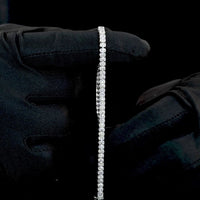 14K White Gold Oval Cut Tennis Bracelet with 72 Lab Diamonds - 5.06 Total Carat Weight, E-F Color VS2 Clarity - Covaloro Fine Jewelry