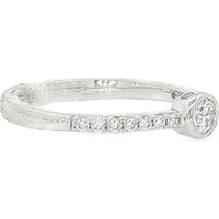 14K White Gold Oval Halo Fashion Ring with Prong Set Round Diamonds - 0.41 Carat Total Diamond Weight by Auriventus