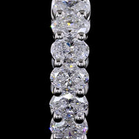 14K White Gold Oval Huggie Earrings with Prong Set Lab-Grown Diamonds - 1.53 Carats Total Diamond Weight - Covaloro Fine Jewelry
