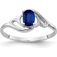 14K White Gold Oval Sapphire Ring - 0.65 Carat Natural Faceted Sapphire by Monteluci Fine Jewelry