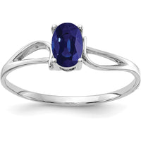 14K White Gold Oval Sapphire Ring - 0.65 Carat Natural Sapphire by Monteluci Fine Jewelry