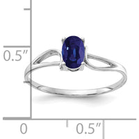 14K White Gold Oval Sapphire Ring - 0.65 Carat Natural Sapphire by Monteluci Fine Jewelry