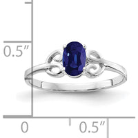 14K White Gold Oval Sapphire Ring - 0.65 Carat Total Gemstone Weight by Monteluci Fine Jewelry