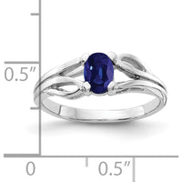 14K White Gold Oval Sapphire Ring with 0.65 Carat Faceted Blue Sapphire by Monteluci Fine Jewelry
