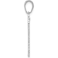 14K White Gold Palm Tree Pendant with Rhodium Plating - 27mm Length by Oro Pregiato