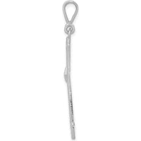 14K White Gold Passion Cross Pendant - Rhodium Plated by Oro Pregiato