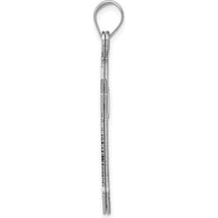 14K White Gold Passion Cross Pendant with Rhodium Plating - 36mm Length by Oro Pregiato