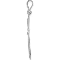 14K White Gold Passion Cross Pendant with Rhodium Plating - 43mm Length, 20mm Width by Oro Pregiato